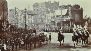 Blackwall Tunnel: Zeremonie zur Eröffnung des Tunnels durch den Prinzen von Wales, später König Edward VII., und Prinzessin Alexandra, 1897