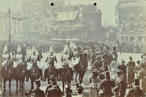 Blackwall Tunnel: Zeremonie zur Eröffnung des Tunnels durch den Prinzen von Wales, später König Edward VII., und Prinzessin Alexandra, 1897 von English Photographer