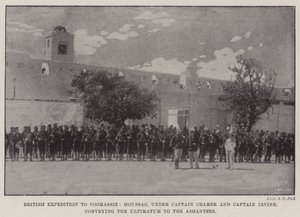 Britische Expedition nach Coomassie, Houssas unter Captain Cramer und Captain Irvine, die das Ultimatum an die Ashantees überbringen von English Photographer