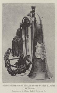 Signalhorn, überreicht an Hornist Dunne von Ihrer Majestät der Königin von English Photographer