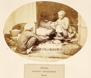 Bunnea, Hindu Händler, Delhi, aus Die Völker Indiens, von J. Forbes Watson, veröffentlicht 1868 von English Photographer