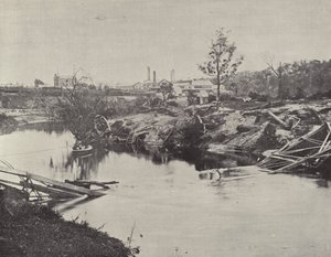 Burnley Brücke, über den Yarra, nach den Überschwemmungen im Juli 1891 von English Photographer