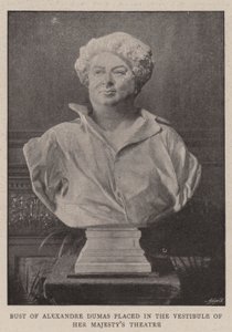 Büste von Alexandre Dumas im Vestibül des Her Majesty