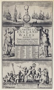 C Saxton, Die Grafschaften Englands, G Willdey von English Photographer