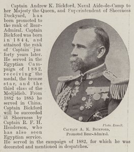 Kapitän A. K. Bickford, zum Konteradmiral befördert von English Photographer