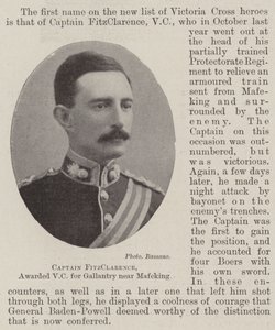 Kapitän FitzClarence, mit dem Victoria-Kreuz für Tapferkeit in der Nähe von Mafeking ausgezeichnet von English Photographer