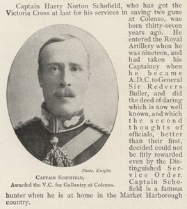 Kapitän Schofield, mit dem Victoria-Kreuz für Tapferkeit in Colenso ausgezeichnet von English Photographer