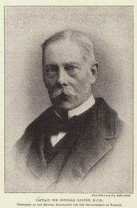 Captain Sir Douglas Galton, KCB, Präsident der British Association for the Advancement of Science von English Photographer