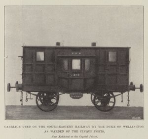 Wagen, der von Herzog von Wellington als Warden der Cinque Ports auf der South-Eastern Railway benutzt wurde von English Photographer