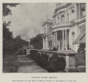 Chateau Malet, Monaco, die Residenz von Sir Edward Malet, besucht von der Königin am 20. April von English Photographer
