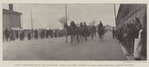 Chinas Vertreter bei der Krönung, Prinz Tsai Chen, eskortiert von der Royal Horse Artillery, verlässt Shanghai von English Photographer