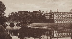 Clare College und Brücke, Cambridge von English Photographer