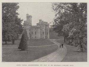 Cluny Castle, Aberdeenshire, der Sitz von Sir Reginald Cathcart, Baronet von English Photographer