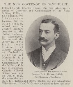 Oberst G C Kitson, CMG, neuer Gouverneur von Sandhurst von English Photographer