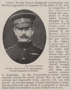 Oberst Neville F F Chamberlain, zum Companion of the Bath ernannt von English Photographer