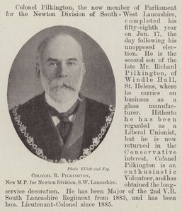 Oberst R Pilkington, neuer Abgeordneter für die Newton-Division, SW Lancashire von English Photographer
