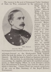 Oberst Ward, neuer ständiger Unterstaatssekretär für Krieg von English Photographer