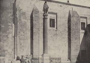Säule und Statue der Jungfrau, Nazareth, nahe dem Ort des Hauses von Joseph und Maria von English Photographer