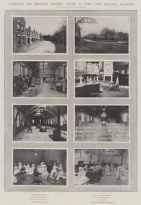 Bekämpfung der Pockenepidemie, Szenen im Gore Farm Hospital, Dartford