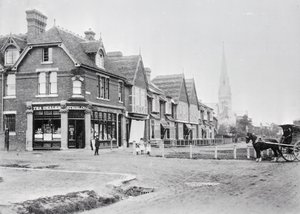 Ecke von Chase Side und Chase Green Avenue, um 1890 (s/w Foto)