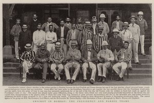 Cricket in Bombay, die Präsidentschafts- und Parsee-Teams von English Photographer