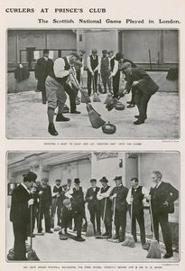 Curler im Princes Club, das schottische Nationalspiel in London von English Photographer