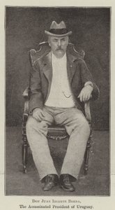 Don Juan Idiarte Borda, der ermordete Präsident von Uruguay von English Photographer