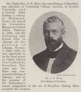 Dr. J. E. Hine, neuer Bischof von Sansibar von English Photographer