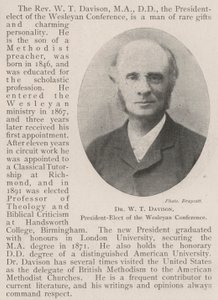 Dr. W. T. Davison, designierter Präsident der Wesleyanischen Konferenz von English Photographer