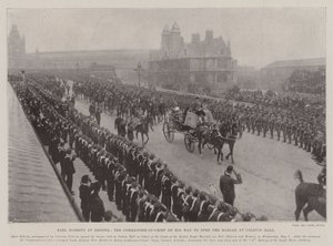 Earl Roberts in Bristol, der Oberbefehlshaber auf dem Weg zur Eröffnung des Basars in der Colston Hall von English Photographer