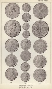 Englische Münzen, Charles II, James II von English Photographer