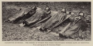 Fanatismus in Russland, die Leichen von Frauen, die sich freiwillig in Ternovka lebendig begraben ließen von English Photographer