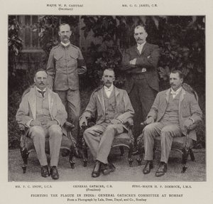Bekämpfung der Pest in Indien, das Komitee von General Gatacre in Bombay von English Photographer