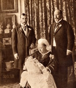Vier Generationen der englischen Königsfamilie, Illustration aus 