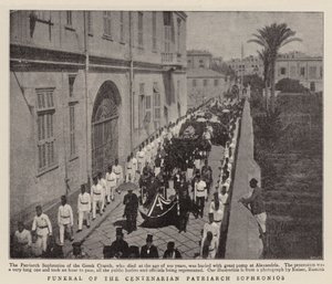 Beerdigung des hundertjährigen Patriarchen Sophronios von English Photographer