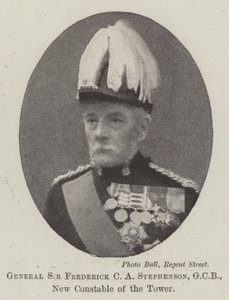 General Sir Frederick C. A. Stephenson, GCB, neuer Constable des Towers von English Photographer