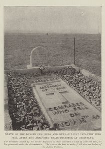 Grab der Dublin Fusiliers und der Durban Light Infantry, die nach dem Panzerzugunglück in Chieveley gefallen sind von English Photographer