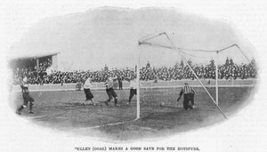 Gullen macht eine gute Parade für die Hotspurs, 1899 von English Photographer