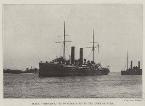 HMS Crescent, kommandiert vom Herzog von York von English Photographer
