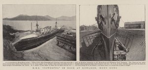 HMS Powerful im Dock in Kowloon, Hongkong von English Photographer