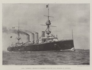 HMS Powerful kehrte mit den Marineverteidigern von Ladysmith nach Portsmouth zurück von English Photographer