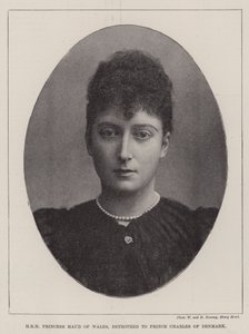 Ihre Königliche Hoheit Prinzessin Maud von Wales, verlobt mit Prinz Charles von Dänemark von English Photographer