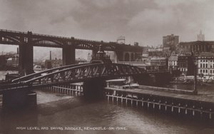High Level und Swing Bridges, Newcastle-On-Tyne von English Photographer