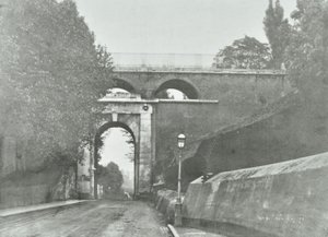 Highgate Archway, Archway Road Bridge: Gesamtansicht der alten Brücke, 1896 von English Photographer