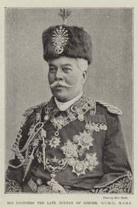 Seine Hoheit der verstorbene Sultan von Johore, GCMG, KCSI von English Photographer