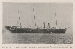 Die neue Yacht Seiner Majestät, Victoria und Albert, in Dienst gestellt am 23. Juli von English Photographer