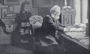 Ibsen in seinem Arbeitszimmer (s/w Foto) von English Photographer