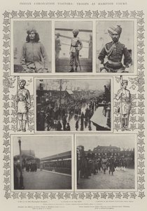 Indische Krönungsbesucher, Truppen in Hampton Court von English Photographer