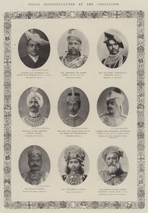 Indische Vertreter bei der Krönung von English Photographer