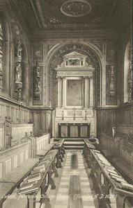 Innenraum, Pembroke College Chapel, Oxford, Oxfordshire von English Photographer